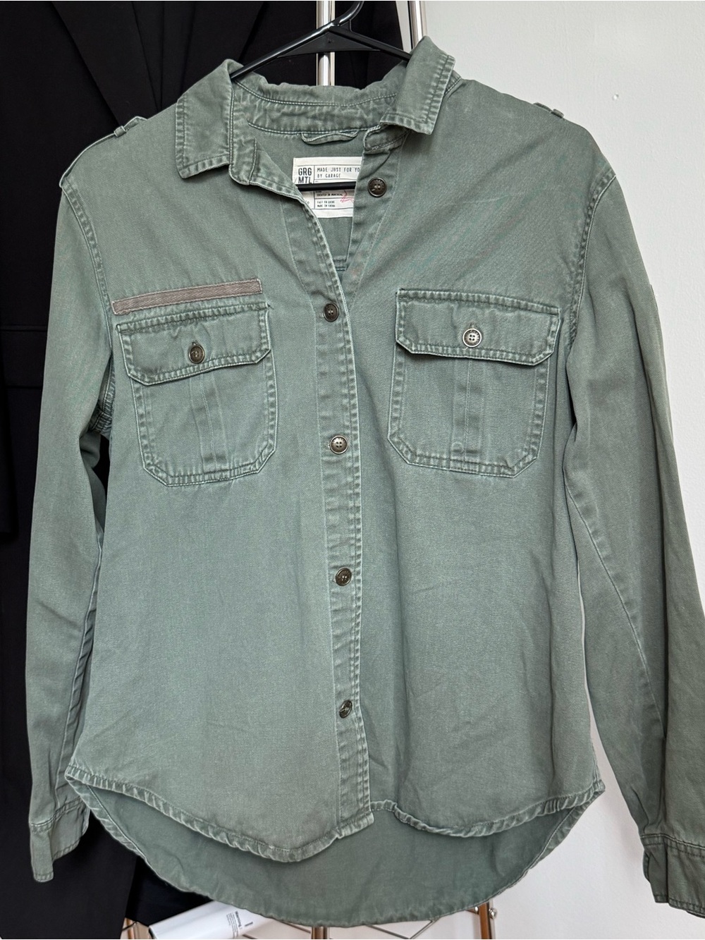Garage Olive Green Utility Shirt Jacket
